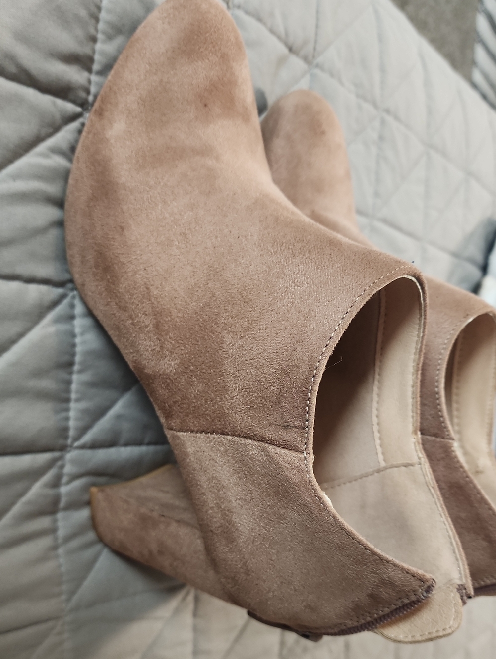 Suede Taupe Women’s Ankle Bootie - Chic Everyday Heel
